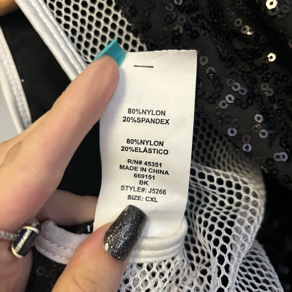 0824-32 Black sequins romper